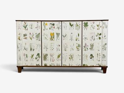 Swedish Modern Monumental Nordens Flora Cabinet Mahogany Sweden 1940s