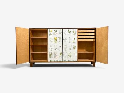 Swedish Modern Monumental Nordens Flora Cabinet Mahogany Sweden 1940s