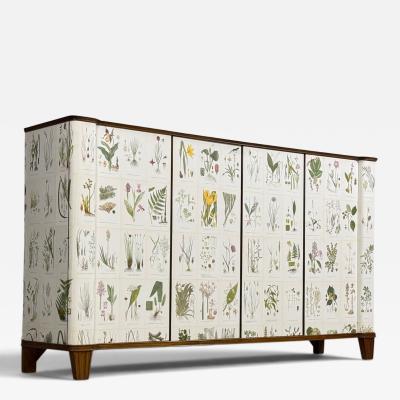 Swedish Modern Monumental Nordens Flora Cabinet Mahogany Sweden 1940s