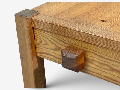 Swedish Modern Nightstands Pine Leather Sweden 1970s