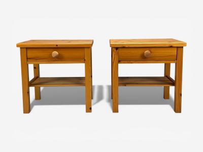 Swedish Modern Nightstands Pine Sweden 1970s