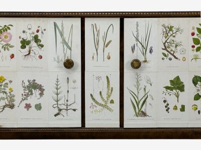 Swedish Modern Nordens Flora Credenza Wallpaper Birch Sweden 1940s