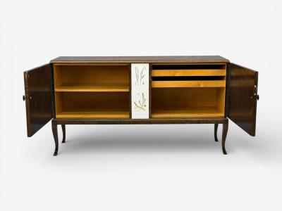 Swedish Modern Nordens Flora Credenza Wallpaper Birch Sweden 1940s