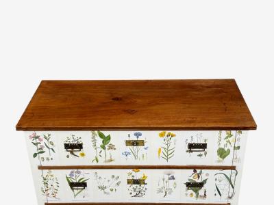 Swedish Modern Nordens Flora Dresser Brass Floral Lithographs Sweden 1930s
