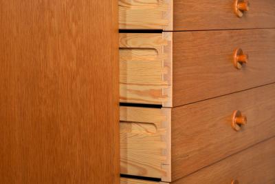 Swedish Modern Oresund Oak Bookcase and Dresser by Borge Mogensen