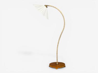 Swedish Modern Organic Floor Lamp Cord Wood Sweden 1930s