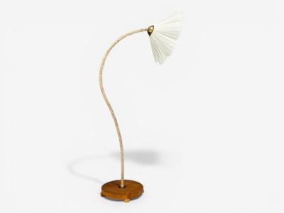 Swedish Modern Organic Floor Lamp Cord Wood Sweden 1930s