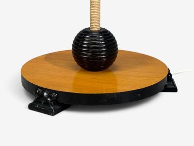 Swedish Modern Organic Floor Lamp Cord Wood Sweden 1930s