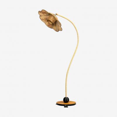 Swedish Modern Organic Floor Lamp Cord Wood Sweden 1930s