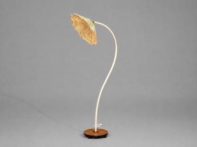 Swedish Modern Organic Floor Lamp Cord Wood Sweden 1930s