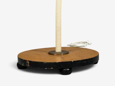 Swedish Modern Organic Floor Lamp Cord Wood Sweden 1930s