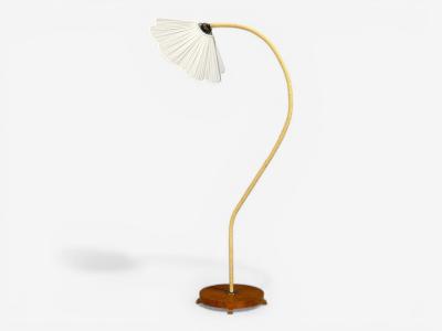 Swedish Modern Organic Floor Lamp Cord Wood Sweden 1940s