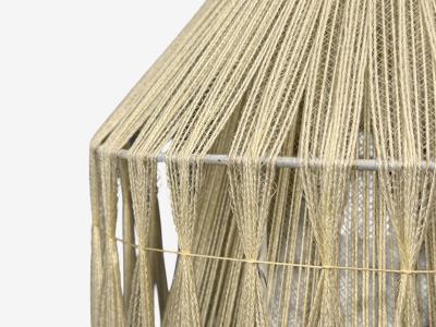 Swedish Modern Pendant Light Fabric Plastic Sweden 1970s