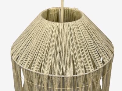 Swedish Modern Pendant Light Fabric Plastic Sweden 1970s