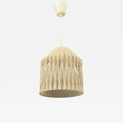 Swedish Modern Pendant Light Fabric Plastic Sweden 1970s