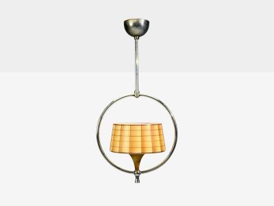 Swedish Modern Pendant Light Glass Metal Sweden 1930s