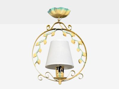 Swedish Modern Pendant Light Painted Metal Sweden 1950s