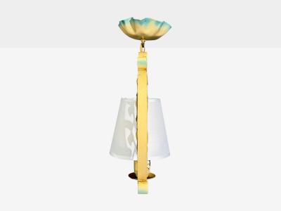 Swedish Modern Pendant Light Painted Metal Sweden 1950s