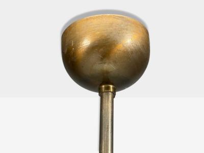 Swedish Modern Pendant Light Raw Glass Wood Sweden 1940s