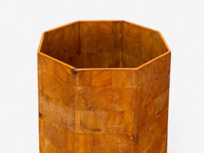Swedish Modern Pine Marquetry Table Lamp Sweden 1950s