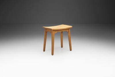 Swedish Modern Pine Stool Sweden 1940s