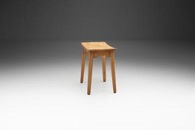 Swedish Modern Pine Stool Sweden 1940s