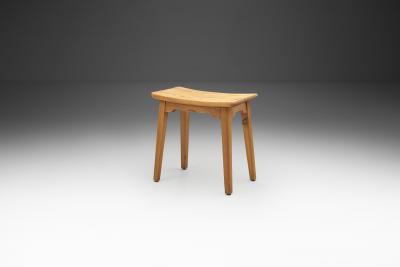 Swedish Modern Pine Stool Sweden 1940s
