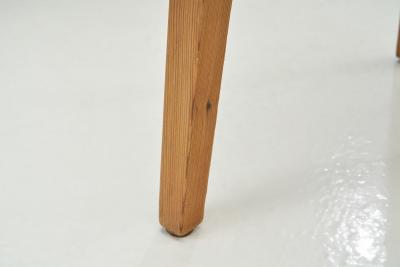 Swedish Modern Pine Stool Sweden 1940s