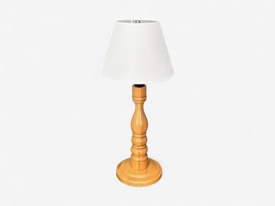 Swedish Modern Pine Table Lamp Sweden 1960s