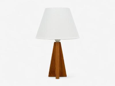 Swedish Modern Pine Table Lamp Sweden 1970s