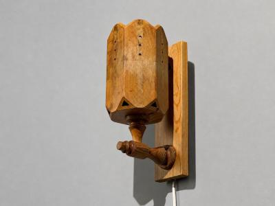 Swedish Modern Pine Wall Sconce Sweden 1970s