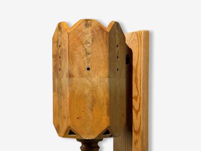 Swedish Modern Pine Wall Sconce Sweden 1970s