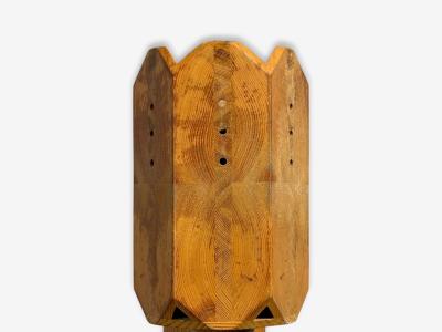 Swedish Modern Pine Wall Sconce Sweden 1970s