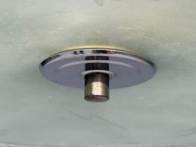 Swedish Modern Raw Glass Metal Pendant Light Sweden 1940s