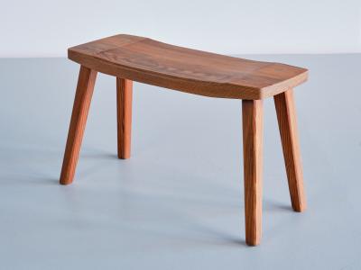 Swedish Modern Rectangular Stool in Solid Pine Sweden 1950s
