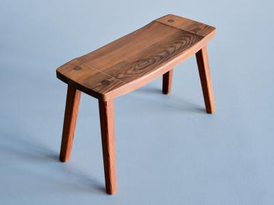 Swedish Modern Rectangular Stool in Solid Pine Sweden 1950s