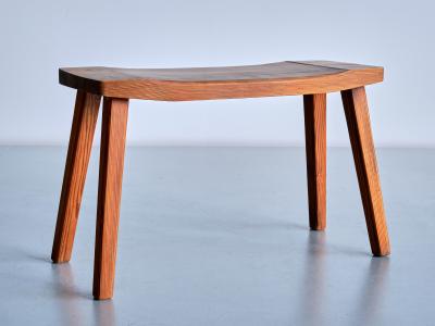 Swedish Modern Rectangular Stool in Solid Pine Sweden 1950s