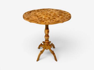 Swedish Modern Side Table Pine Sliced Log Sweden 1960s