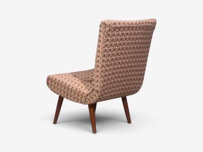 Swedish Modern Slipper Chairs Birch Fabric Sweden 1940s