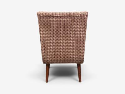 Swedish Modern Slipper Chairs Birch Fabric Sweden 1940s