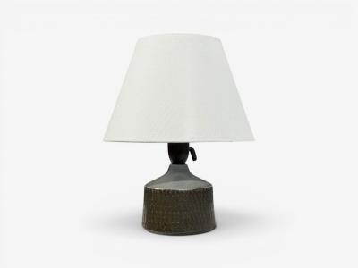 Swedish Modern Small Table Lamp Blue Ceramic Sweden 1960s