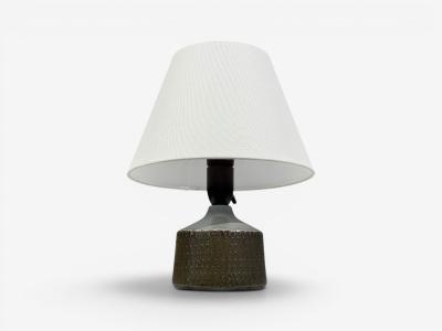 Swedish Modern Small Table Lamp Blue Ceramic Sweden 1960s
