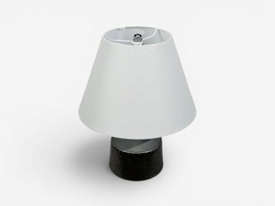 Swedish Modern Small Table Lamp Blue Ceramic Sweden 1960s