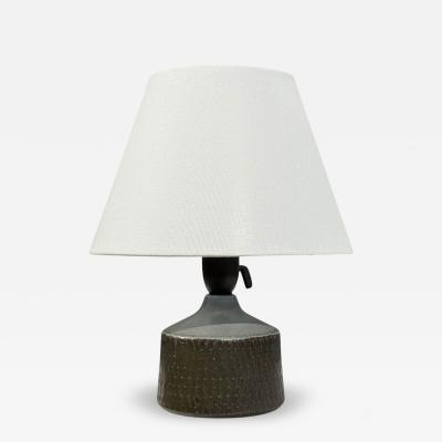 Swedish Modern Small Table Lamp Blue Ceramic Sweden 1960s