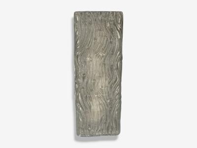 Swedish Modern Textured Glass Nickel Wall Lights Sweden 1970s