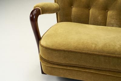 Swedish Modern Two Seater Sofa Sweden 1940s
