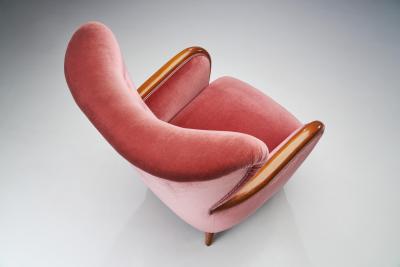 Swedish Modern Upholstered Armchairs Sweden 1940s