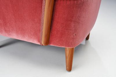 Swedish Modern Upholstered Armchairs Sweden 1940s