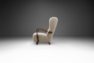 Swedish Modern Upholstered Lounge Chair Sweden 1940s