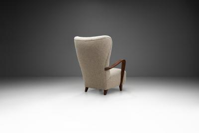 Swedish Modern Upholstered Lounge Chair Sweden 1940s